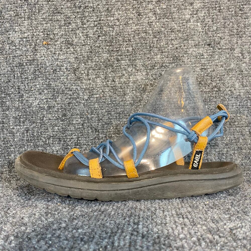 Teva Voya Infinity Sandals Womens 8 Blue Slip On Strappy Comfort Casual Boho - Picture 2 of 6